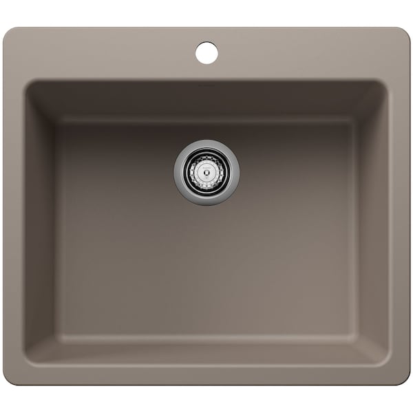 Blanco Liven 25 in. Drop-In/Undermount Single Basin SILGRANIT Kitchen Sink 443222 - main